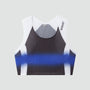 Women's Crop Vest - Black/Blue