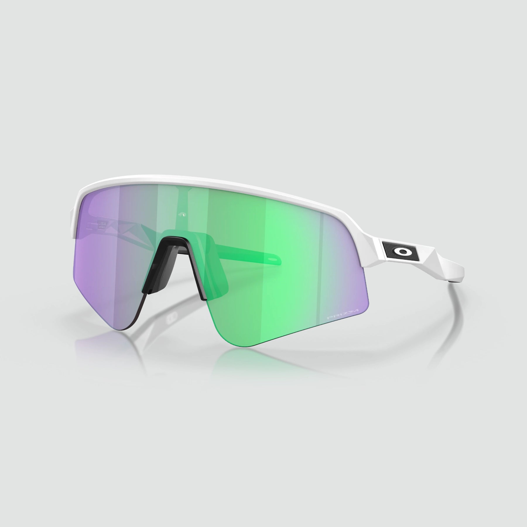 Oakley Sutro Lite Sweep Sunglasses - Matte White PRIZM Road Jade