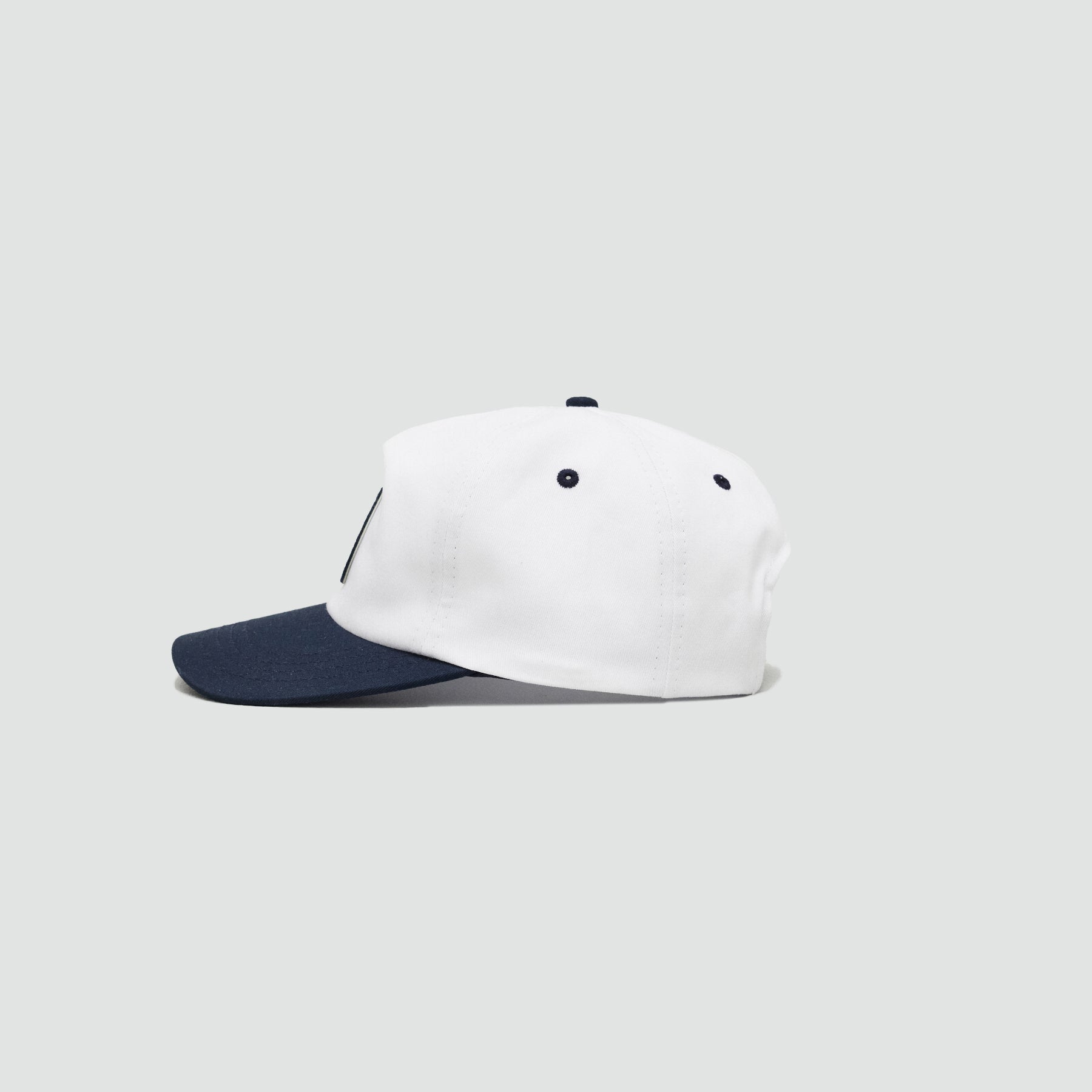 Lazyboy 5-Panel Hat - White / Navy