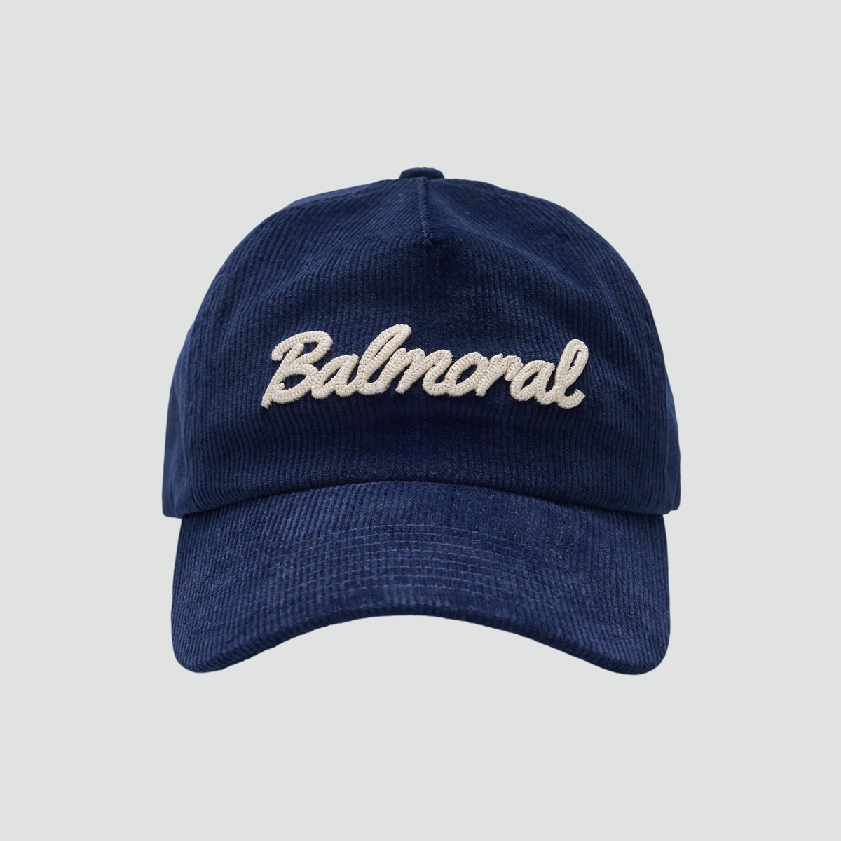 Chainstitch Corduroy 5-Panel Hat - Navy