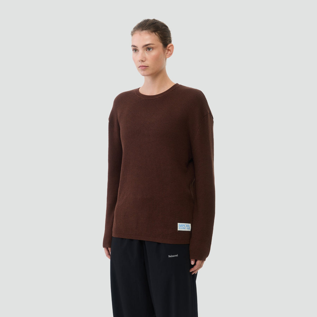 Victoria Waffle Longsleeve - Chocolate