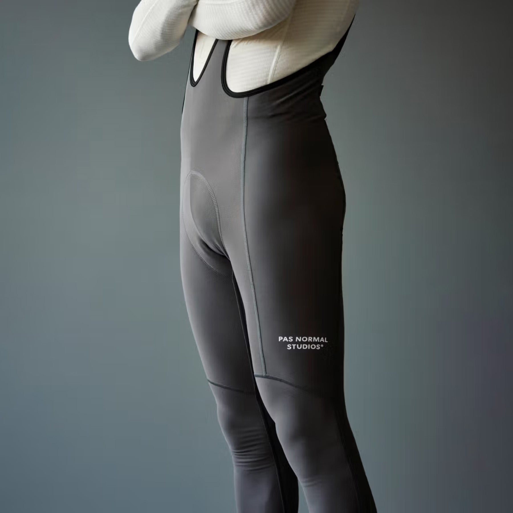 Pas Normal Studios Essential Thermal Long Bibs - Stone Grey