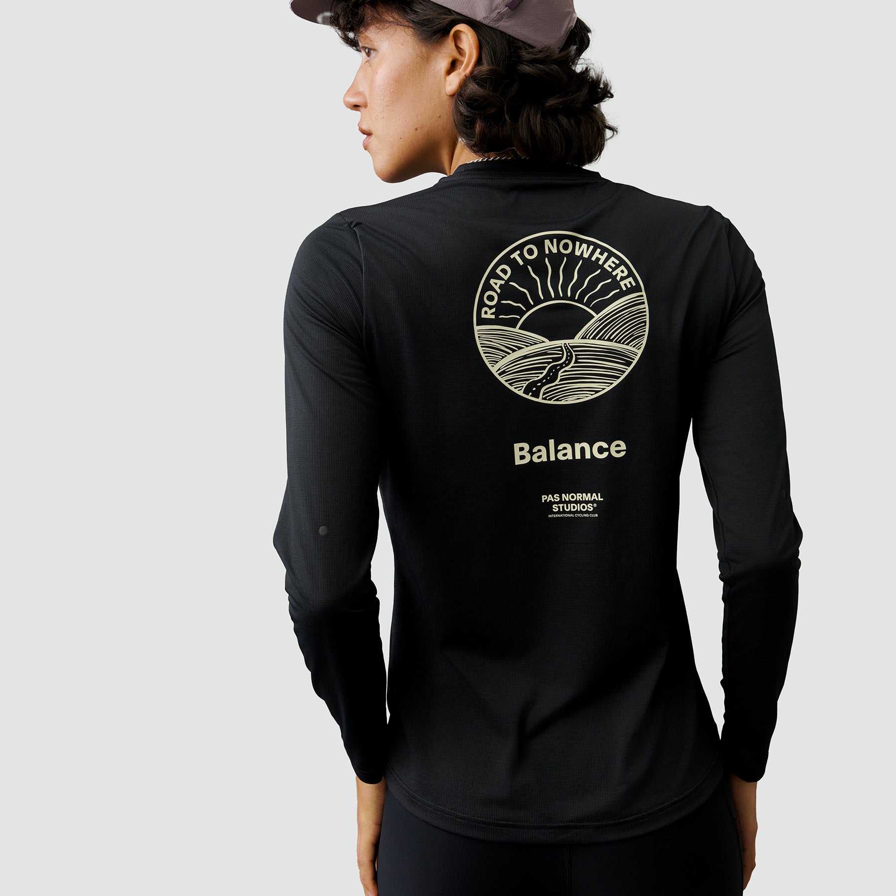 T-shirt à Manches Longues Balance Femme- Noir