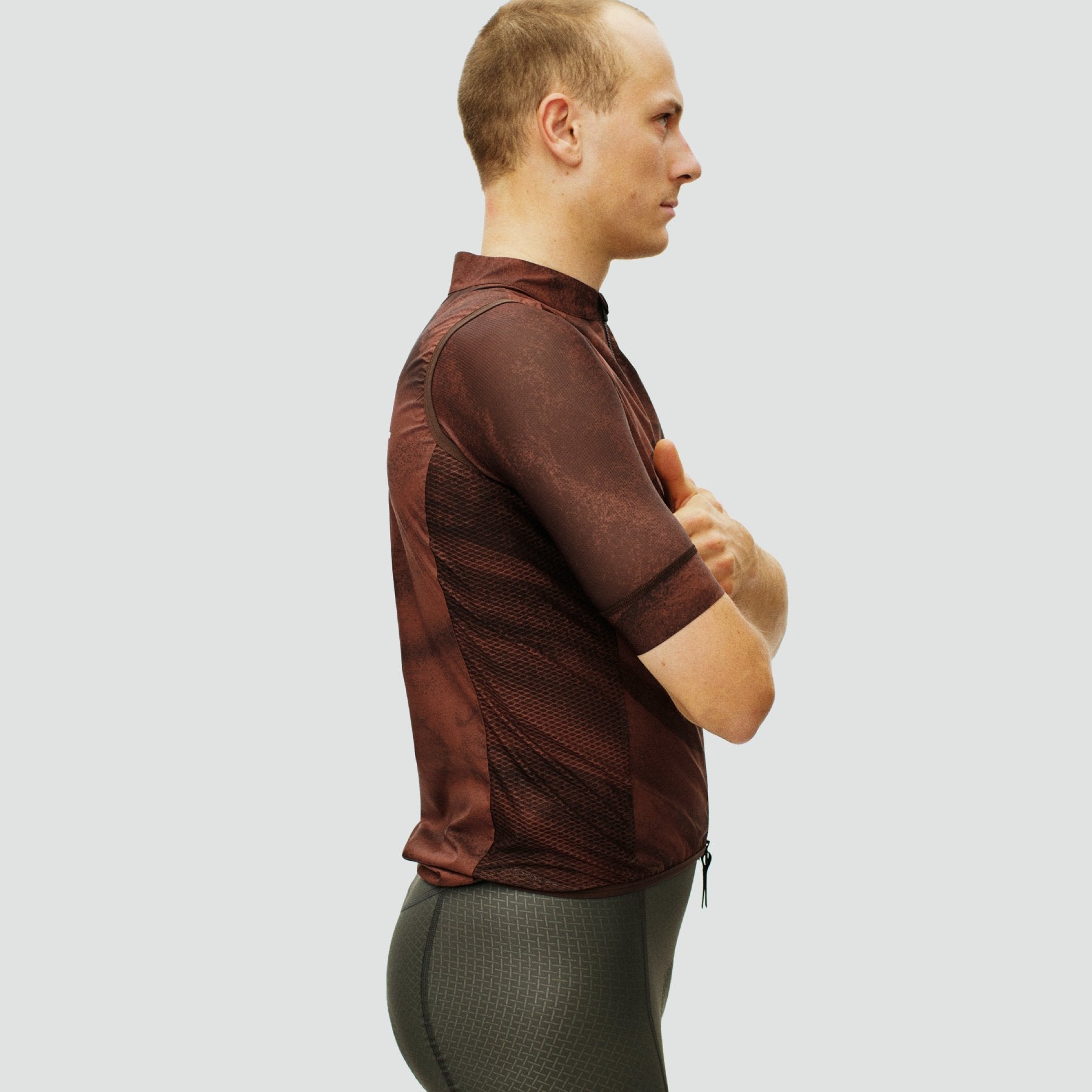 Mechanism Stow Away Gilet - AOP Light Brown