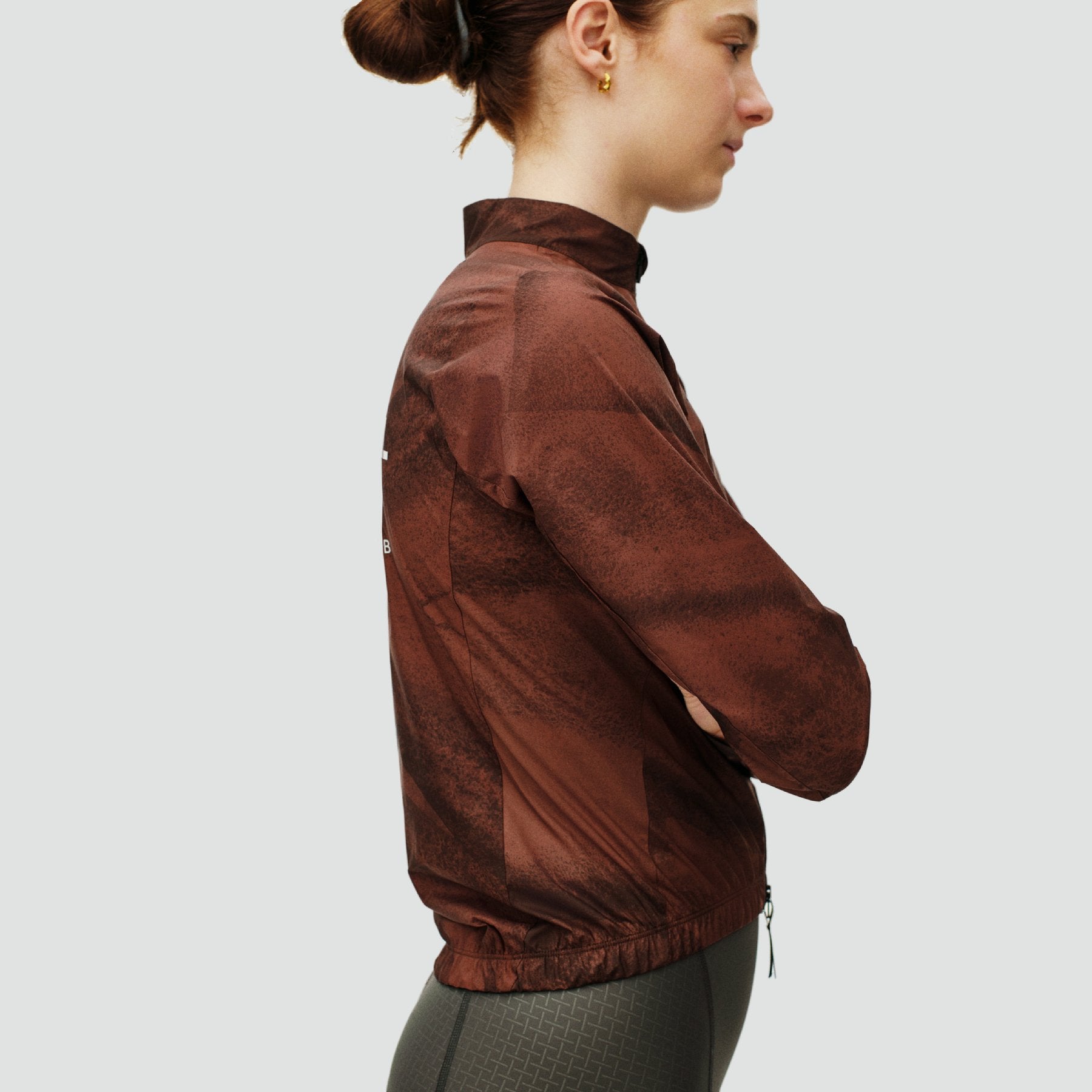 Women's Mechanism Stow Away Jacket - AOP Light Brown