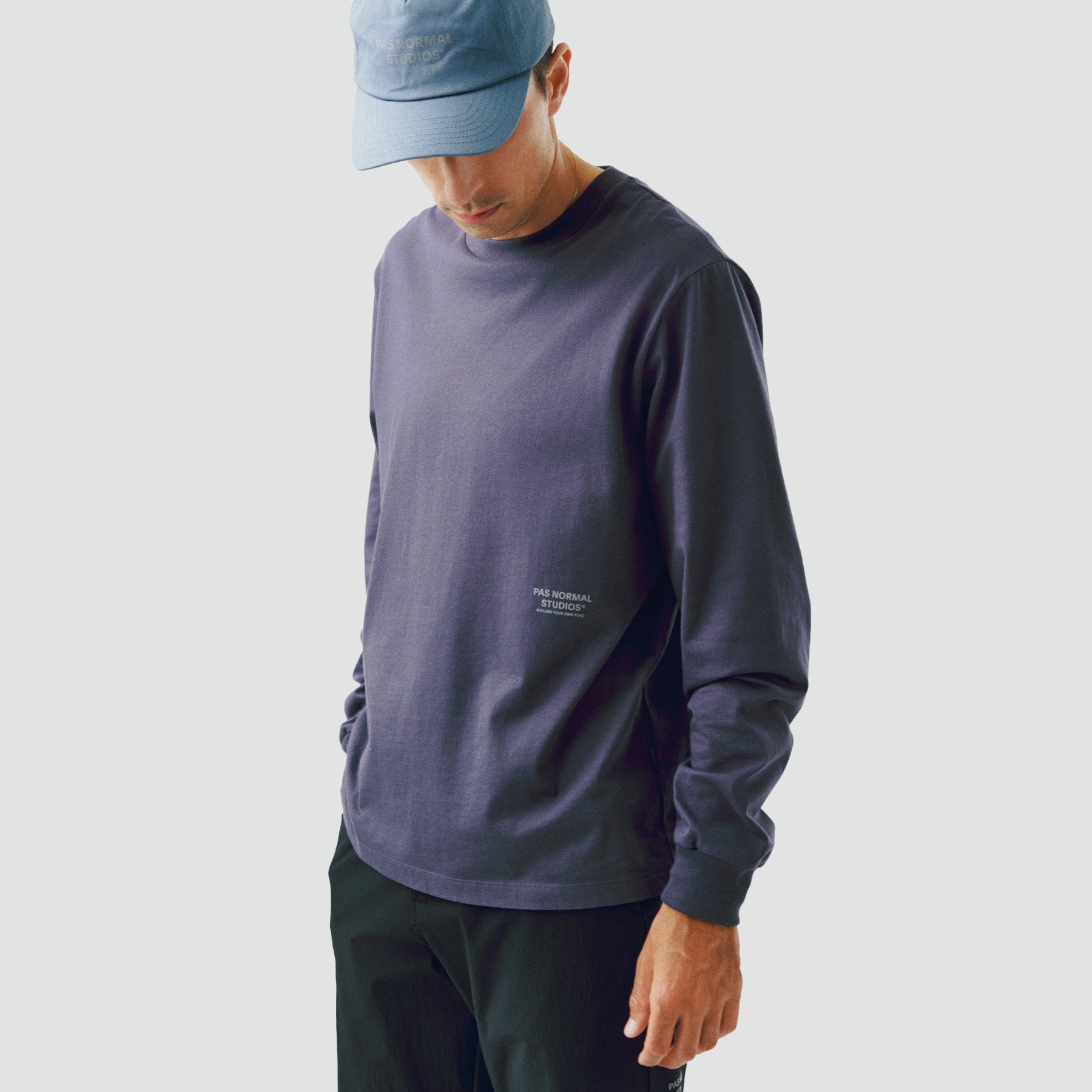 Off-Race Graphic Long Sleeve T-Shirt - Steel