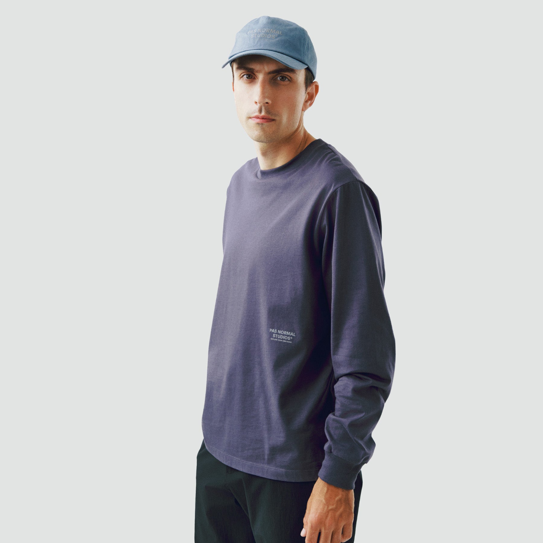 Off-Race Graphic Long Sleeve T-Shirt - Steel