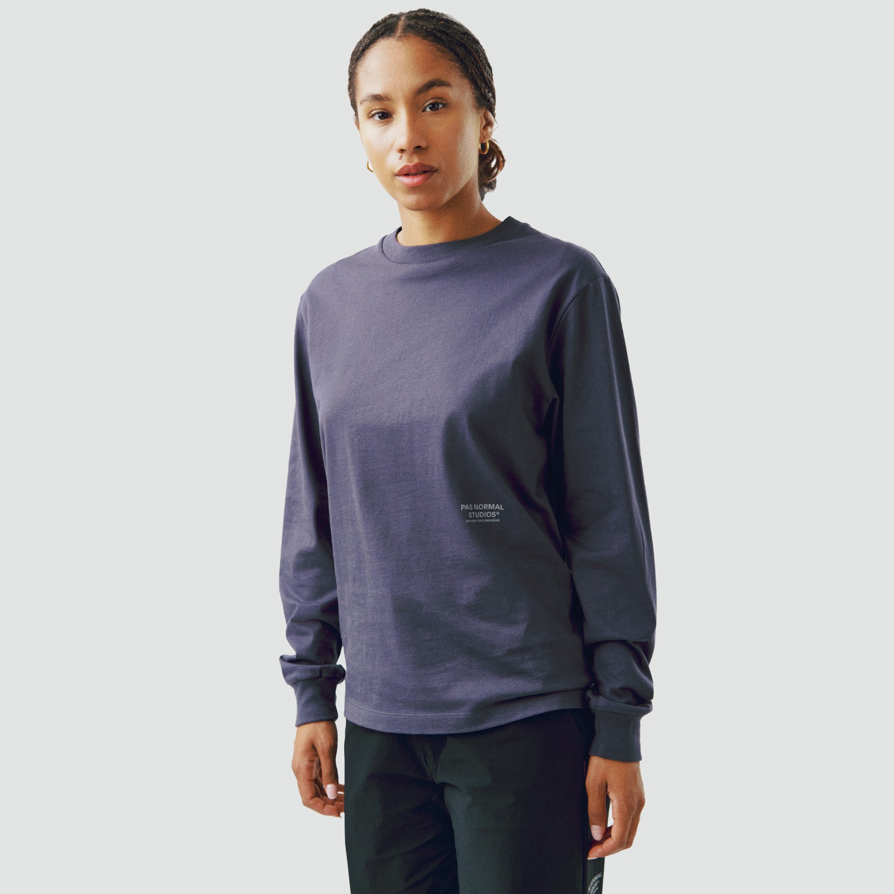 Off-Race Graphic Long Sleeve T-Shirt - Steel