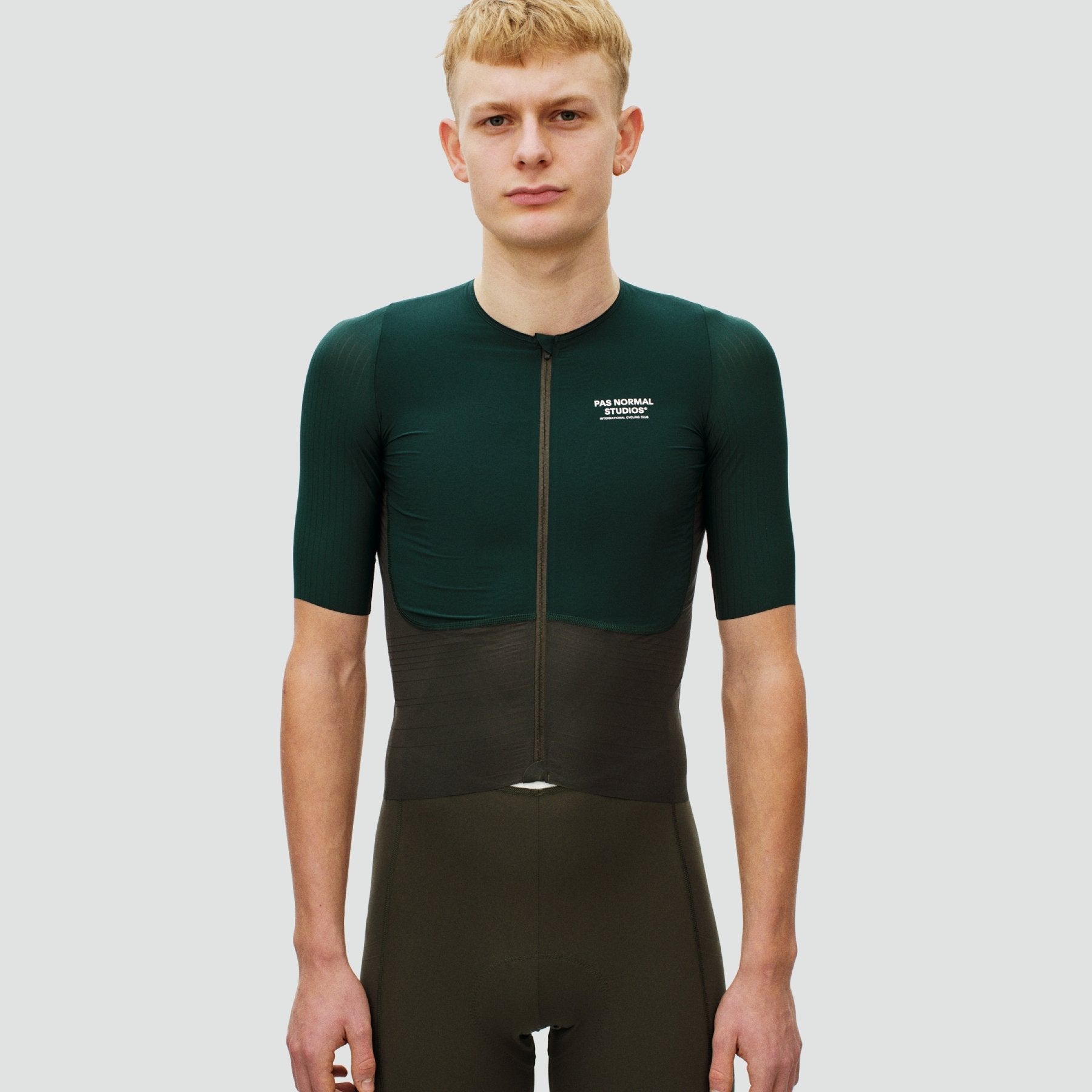 PAS NORMAL STUDIOS サイクルジャージ L ダークグリーン Pas Normal Studios Mechanism Pro Jersey - Petroleum / Dark Olive