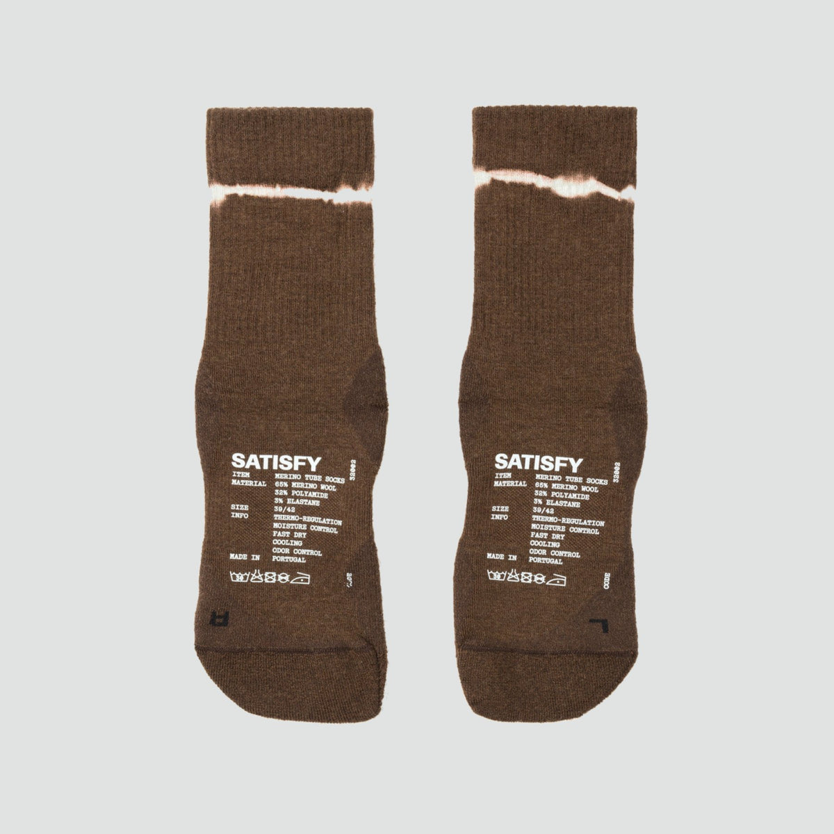 Merino Nylon Tube Socks -  Tie dye Rocky Road