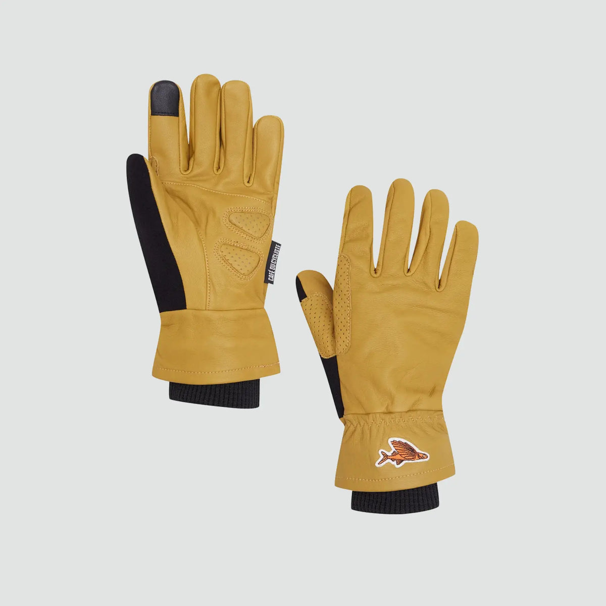 Leather Gravel Gloves - Mustard