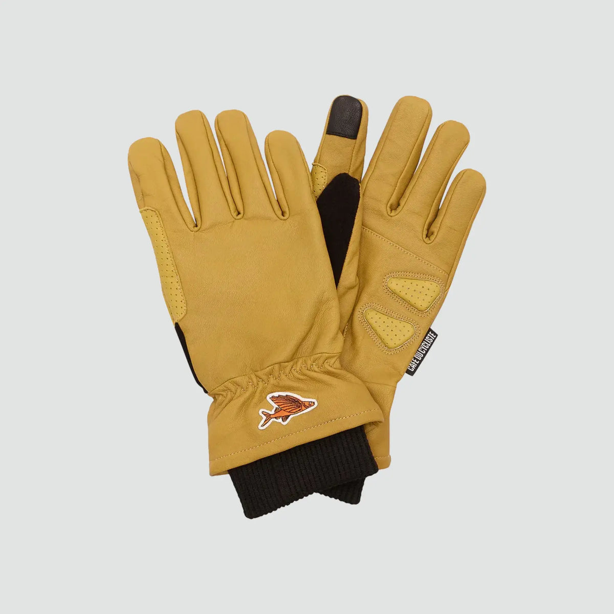 Leather Gravel Gloves - Mustard