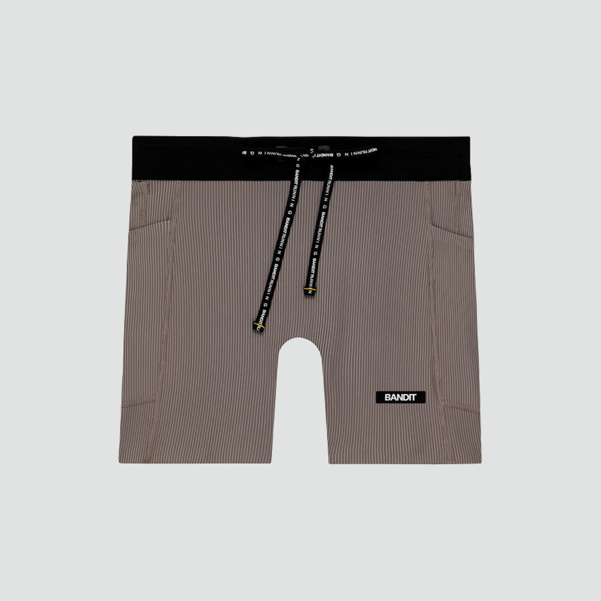 Women's Striped Cadence™ 5" Compression Shorts - Concrete Taupe / Cocoa