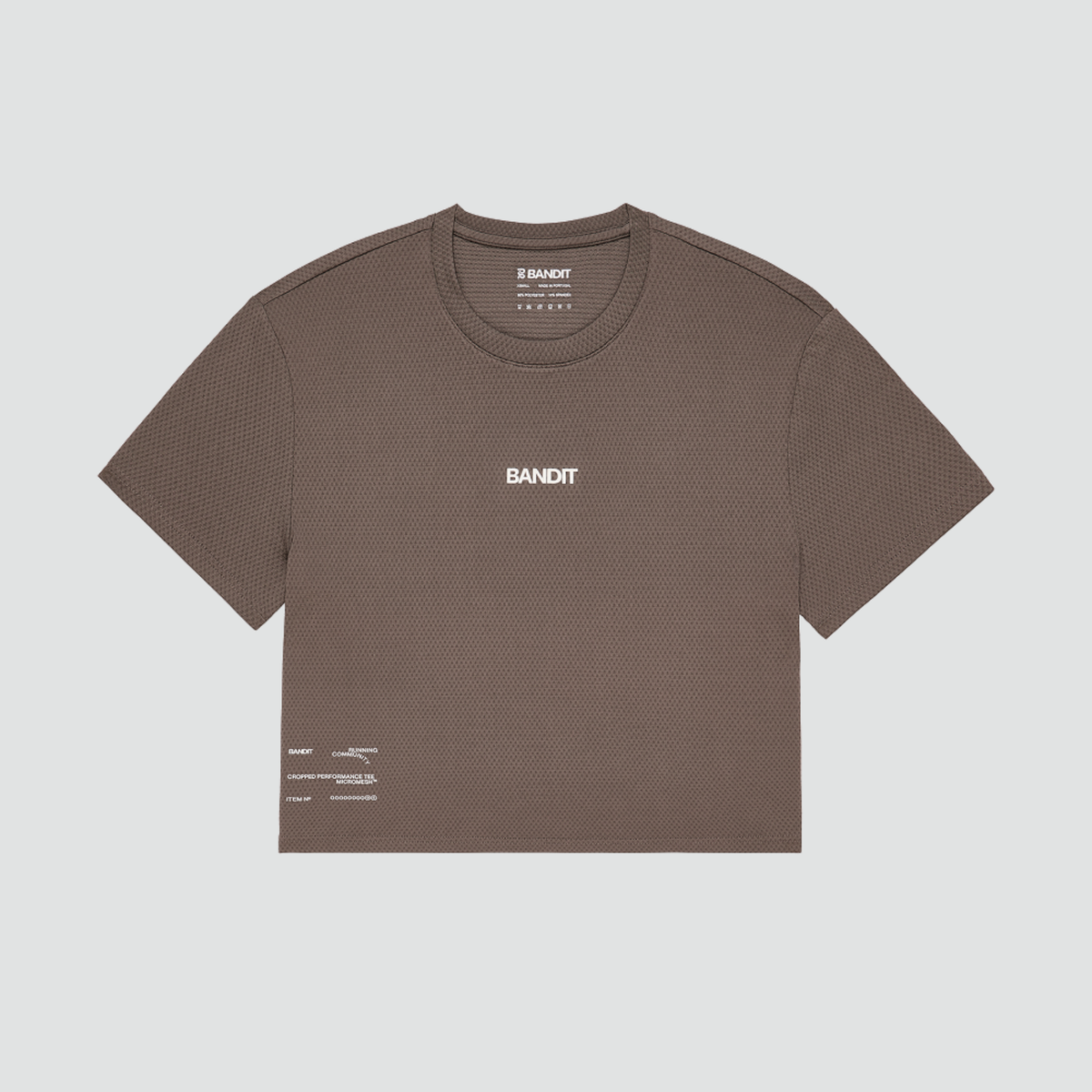 Women's Micromesh™ Cropped Run Tee - Cocoa