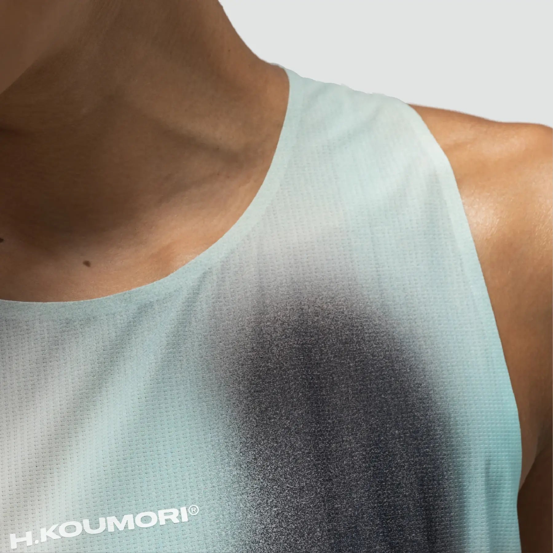 Women's Cropped Race Singlet - Fog