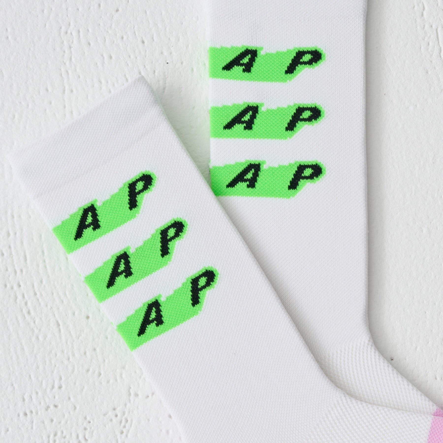 Evade X Sock - White / Fluro Green