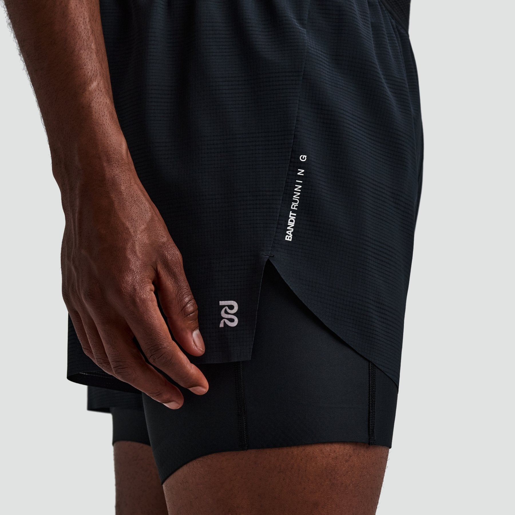 CoolGrid™ 2-in-1 Run Short - Black