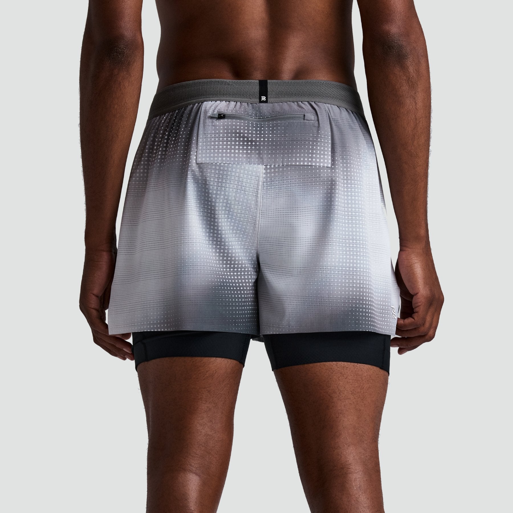 CoolGrid™ 2-in-1 Run Short - Micro Geo Gradient - Slate / Plaster