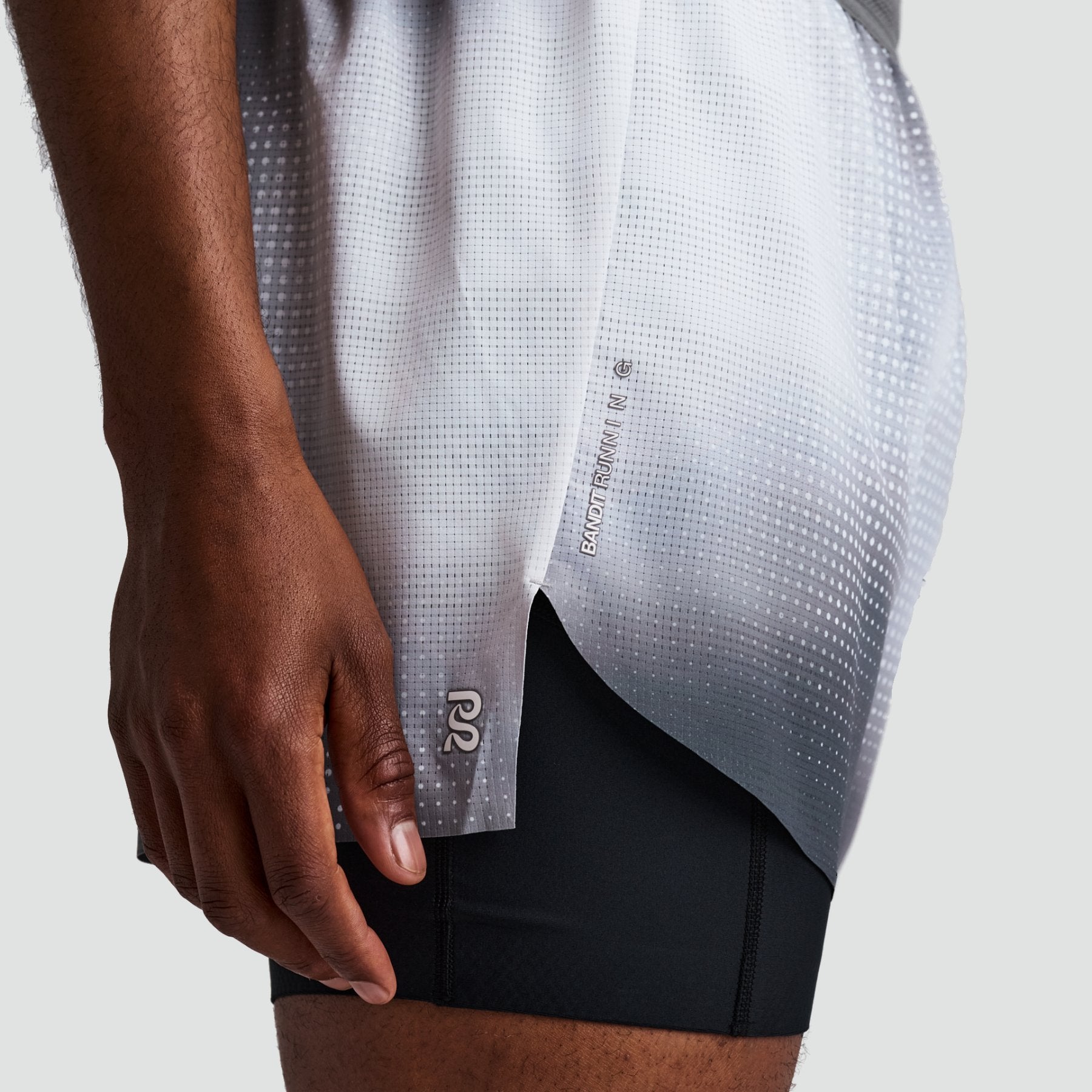 CoolGrid™ 2-in-1 Run Short - Micro Geo Gradient - Slate / Plaster