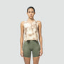 Women's Cropped Training Singlet - Sandstone