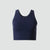 Women's Turnover Crop Top - Navy