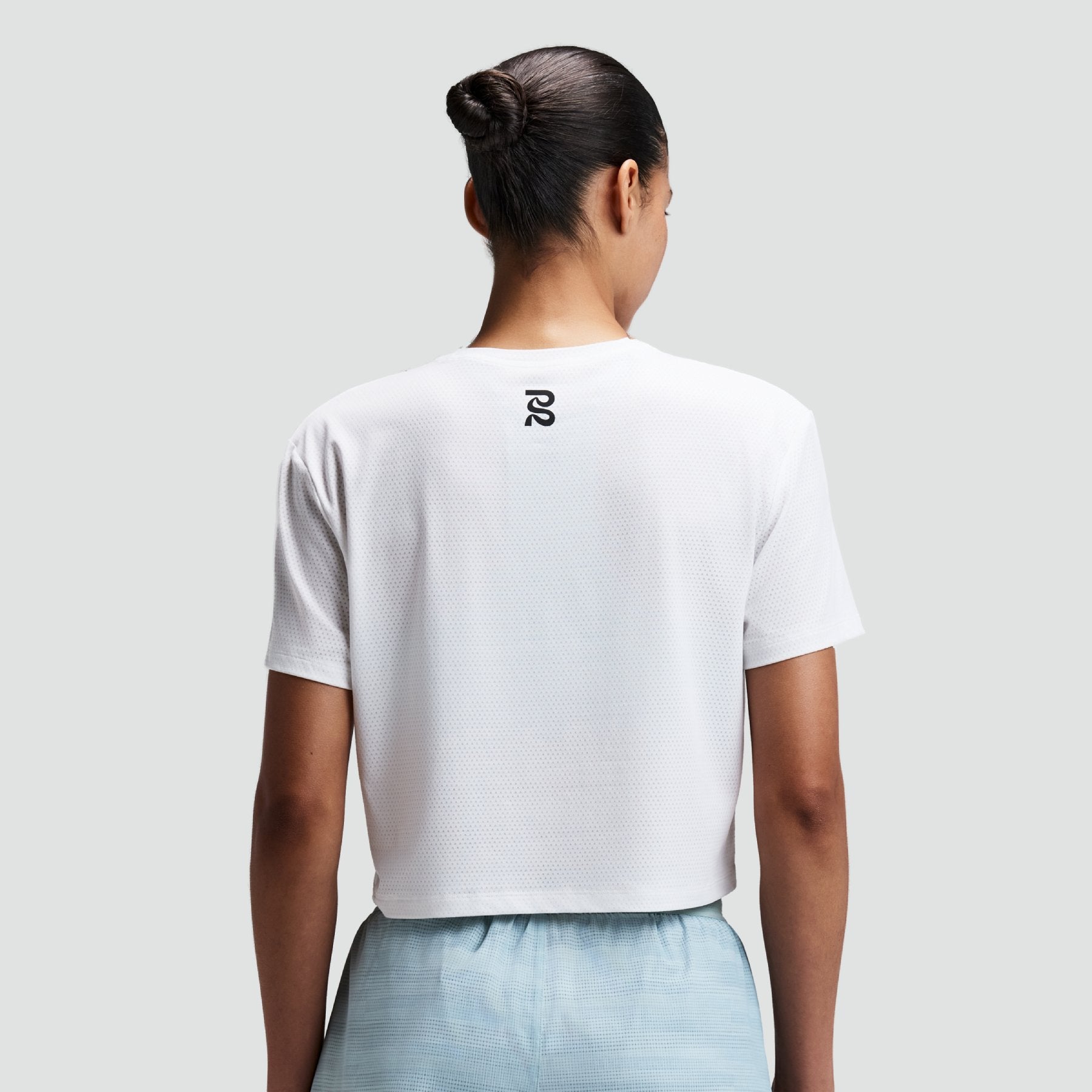 Women's Micromesh™ Cropped Run Tee - White