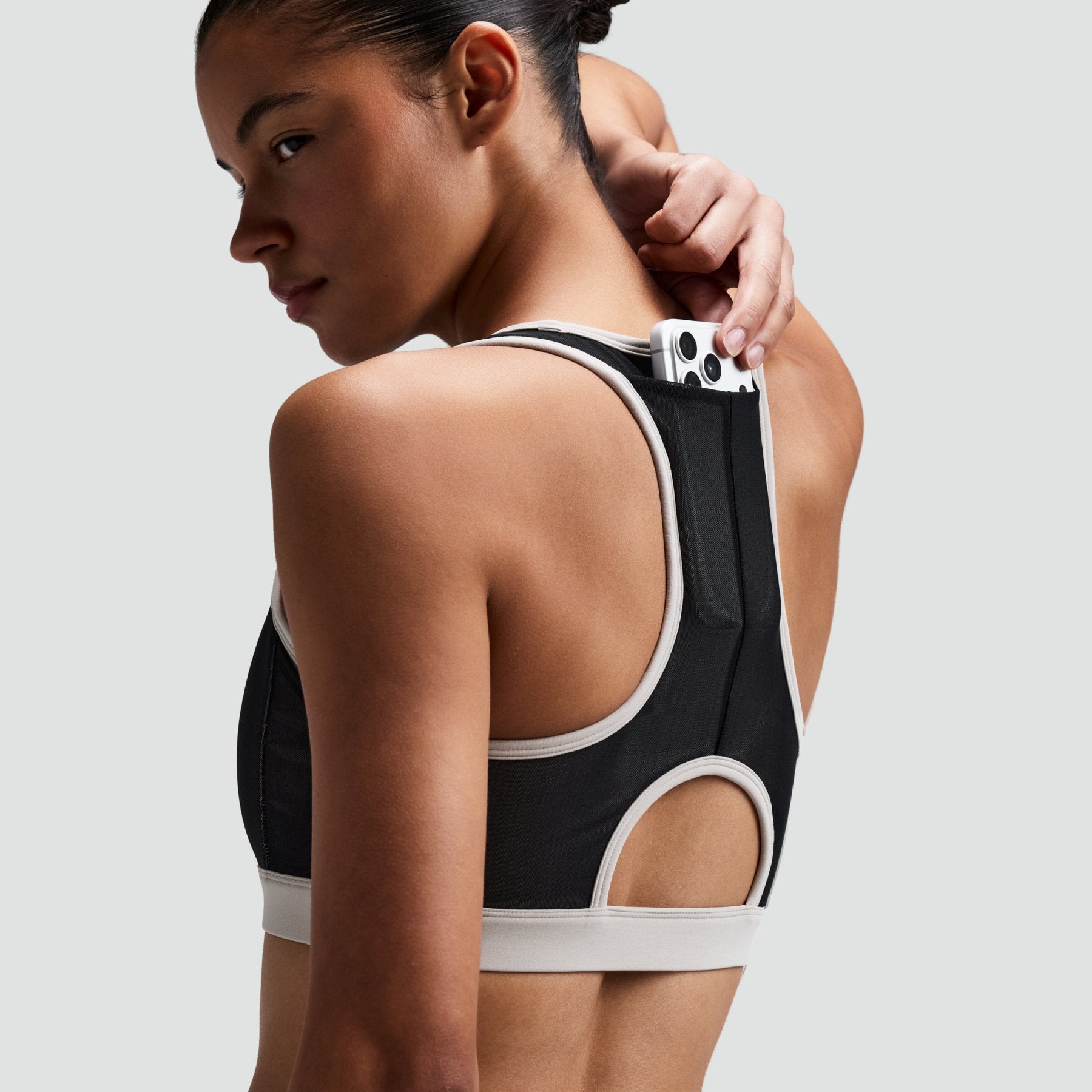 Women's Vanisher™ Reverso™ Scoop Neck Run Bra - Black / Plaster