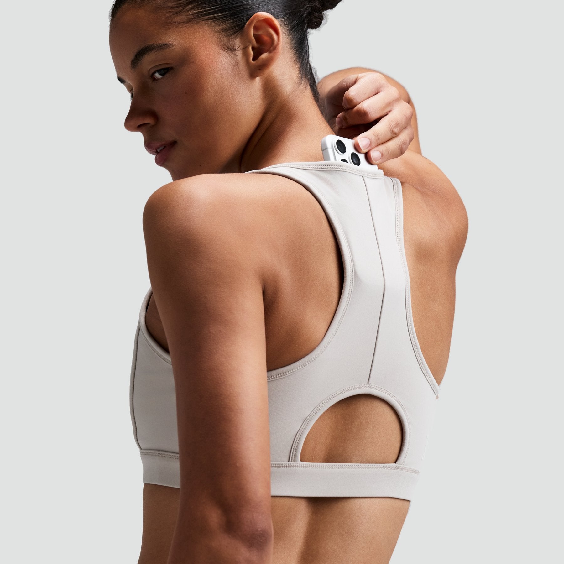 Women's Vanisher™ Reverso™ Scoop Neck Run Bra - Black / Plaster