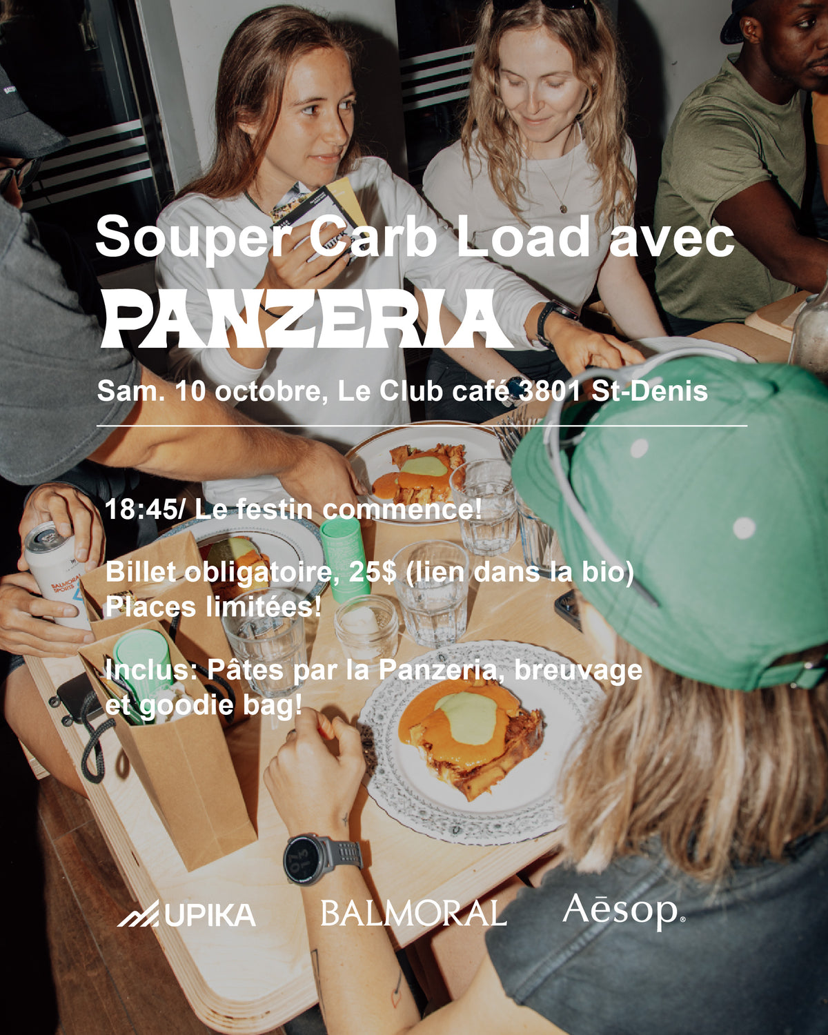 CARB LOAD DINNER WITH LA PANZERIA