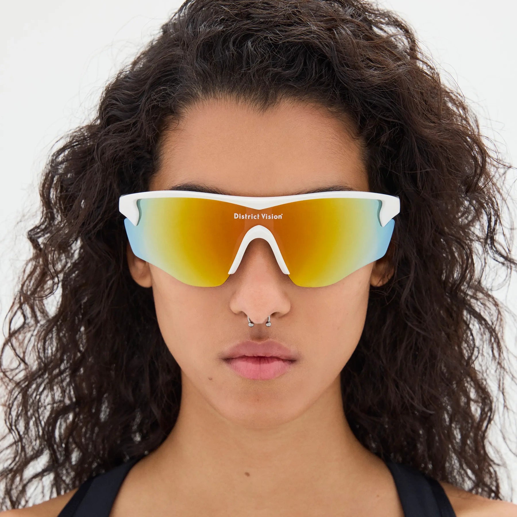 Junya Racer - White/D+ Amber Mirror