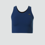 Women's Turnover Crop Top - Indigo
