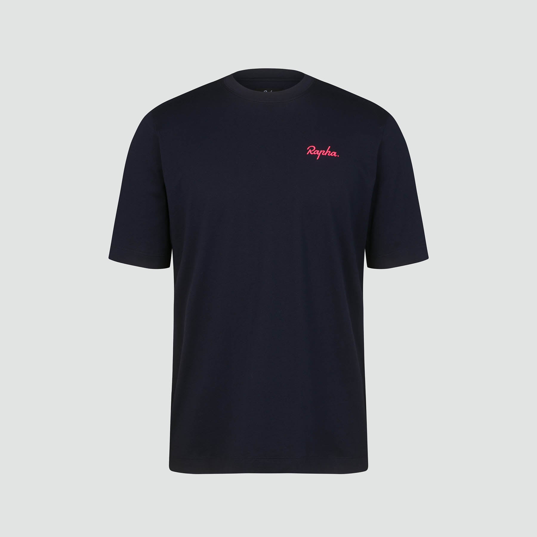 T-shirt Logo - Bleu marine foncé/Rose haute visibilité