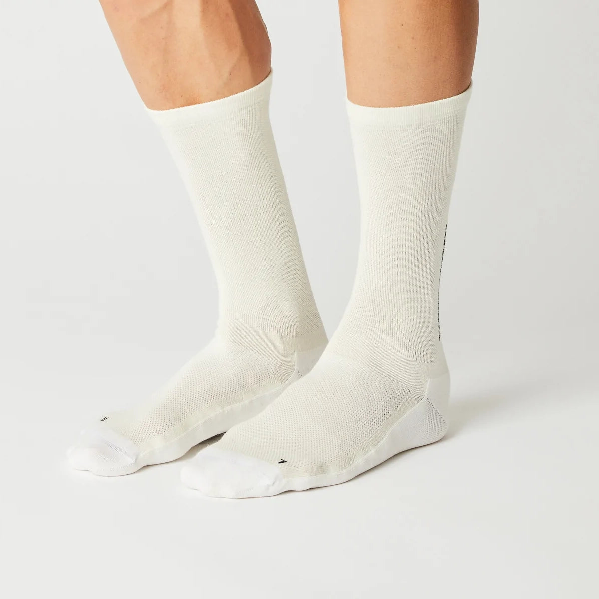 Light Merino Silk Socks - Creme/White
