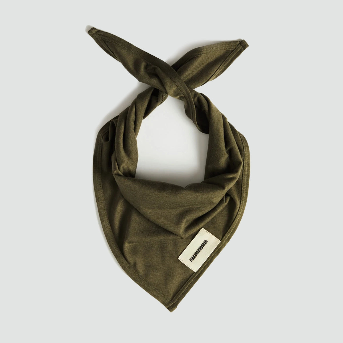 三角圍巾-橄欖色