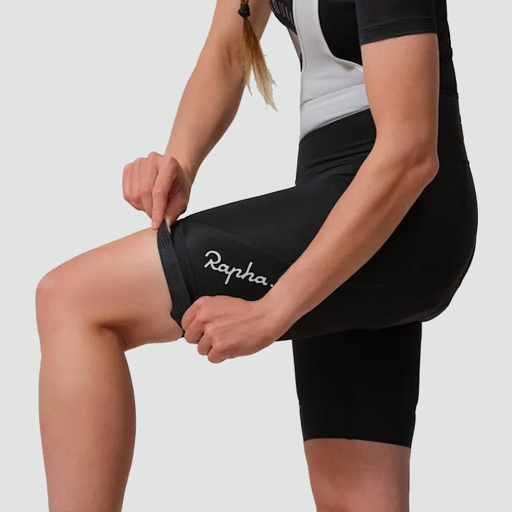 Women&#39;s Detachable Bib Shorts - Black/White